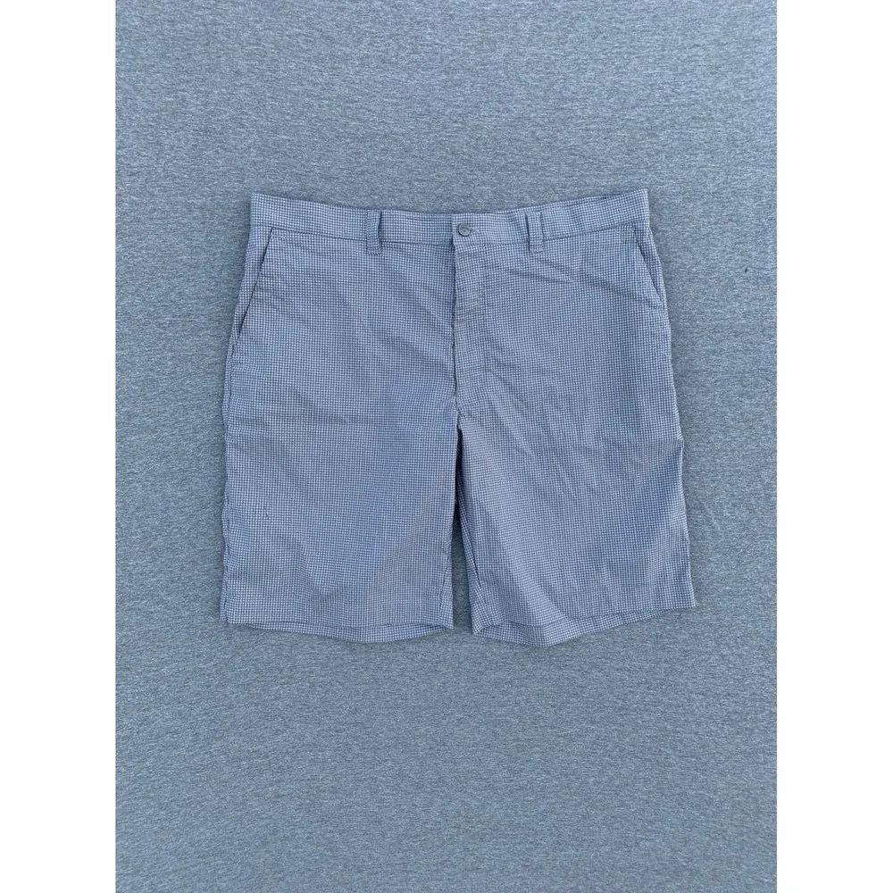 Callaway Mens Blue Gingham Plaid Golf Shorts Stretch Performance Size 38